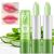 2 Pack Aloe Vera Lipstick, Firstfly Long Lasting Nutritious Lip Balm Lips Moisturizer Magic Temperature Color Change Lip Gloss (Green)