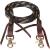 Mustang Manufacturing Company Flat Waxed Roping Rein Black/Tan