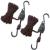 Kayak Tie Down Straps Canoe Bow and Stern Heavy Duty Cargo Ratchet Pulley Rope Hanger (Black Sleeve Elite 12 Feet 2pack) Black Vinyl Coated 12 ft