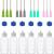 Expesumas 6 Pcs Glue Applicator Bottles  30ml Plastic Squeezable Dropper Bottles with Blunt Needle Tip 14ga 16ga 18ga 20ga for Glue Applications  Paint Quilling Craft and Oil