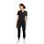 Green Town Women's Tuck-In Top/Jogger Scrub Set Medical Nursing GT 4FLEX Top and Pant Medium Black