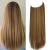 Clear Band Hair Extension Highlights Straight Ginger Brown Mix Bleach Blonde Highlight Long Synthetic Halo Hairpieces 22 Inch 4.4 Oz for Women Heat Resistant Fiber No Clip OMRREAT 22Inch&Straight Ginger Brown Mix Bleach Blonde #2