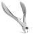 FERYES Toenail Clippers for Thick Nails Toe Nail Clippers for Ingrown Hard Toe Nail Fingernail - Large Handle Stainless Steel Olecranon Fingernail Clipper Silver 1 Count (Pack of 1)
