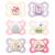 MAM Day & Night Silicone Pacifier 0-6 Girls // Set of 6 // incl. 3 sterilized transport boxes