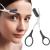 Eyebrow Scissors with Comb Black Eyebrow Trimmer Scissors Stainless Steel Eyebrow Trimmer Eyelash Comb Eyebrow Comb Small Eyebrow Grooming Beauty Tool for Men Women