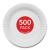 Stock Your Home 9-Inch Paper Plates Uncoated, Everyday Disposable Plates 9" Paper Plate Bulk, White, 500 Count 9 Inch - Five Hundred Count