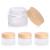 30 Gram/ml Glass Cosmetic Containers with lids,Round Frosted Glass Jars with Leakproof lids,Small Empty Glass Sample Jars for Makeup Lip Scrub Balm Lotions Sample Eye Creams DIY (4 PACK 30ML)