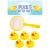Henbrandt 5 Mini Rubber Ducks with Fishing Net Bath Toy Paddling Pool Game Summer Water Fun Toys for Kids 1