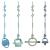 CLdy Baby Toy Pacified Chain Silicon Cup Catcher BPA-Free Conditions for toys drinking cups for strollers for stroller Hochstuhl Autositz Babytrage/Autositz 4 pieces Gray & Camel & Green & Blue