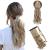 S -noilite clip in Extensions Hair Part braid ponytail wavy hair extension real naturopathic hair like real hair wrap on ponytail various colors 43cm - light brown & ashblond 43 cm light brown & ash blonde