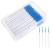 200 pieces interdental brushes silicone interdental brushes soft dental brushes with box portable dual-house dental floss stick toothpick for tooth cleaning gap (blue)