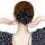 Women Hair Clip  Professional Hair Bun Cover  Barrettes Net Snood Hairnet 3D Bow Bow-knot Decor Hair Clip Hairnet Black