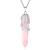 XIANNVXI Flower Wrapped Crystal Point Pendant Necklace Reiki Healing Crystals Stone Necklaces Gemstone Quartz Jewelry for Women Pink - Rose Quartz