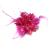 Flower Feather Bead Corsage Hair Clips Fascinator Hairband and Pin (Fuchsia Hot Pink)