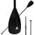 Karltion SUP Paddle - 3 Pieces Adjustable Aluminium SUP Paddle Alloy Shaft Paddle Board Paddles with Glass Fiber Blade for Surfing, Floating,Water Sport Black