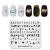 Rolabling Nail Stamping Plate Fashion Geometry Words Letters Stars Patterns Theme Multi-Pattern Stamp Print Image Stamp Template Nail Art for Nail Design GE010