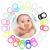 Vicloon Baby Dummy Pacifier Holder Clip Adapter 20pcs Silicone Dummy Clips Adapter Baby Pacifier Ring Holder Clip Adapter for Baby Boys Girls-Multicolor 20Pcs-Multicolor