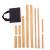 Welltouch bamboo massage set |11-piece set including bag |Aids for self -massage & full body massage |Round & semicircular rods |Bamboo solid & lacquered