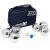 Big Game Hunters Boule 6 ball set with rust protection - 3 durable polished metal balls per player with engraved motifs in a canvas bag
