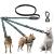 PHILORN Hands-free triple Dog Lead Splitter - Adjustable Detachable - Shock Absorbing Bungee Leads No Tangle Lead for Walking 3 Dogs (Blue)