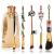 Makeup Brush Set Metal Handle Demon Slayer Anime Collection for Foundation Blush Eyeshadow Face Concealer Eyeliner Contour Powder Liquid Eye Gift for Girls Women Demon Slayer merch 5 pcs Gold