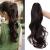 Sego 45cm ponytail hair extension ponytail hair part braid clip in extensions voluminous claw on synthetic hair wavy dark brown 18 "(45cm) -140g lured dark brown