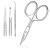 URAQT Nail Scissors 4 PCS Manicure Scissors Kits Sharp Curved Cuticle Scissors for Men and Women Multi-Purpose Stainless Steel Beauty Scissors Manicure Cutter for Nail Toenail Eyebrow Eyelash With Accessories