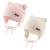 XIAOHAWANG Baby Earflap Beanie Hat Soft Baby Boy Knit Beanies Cute Bear Infant Toddler Girl Hats Autumn Winter 0-6 Months 2Pcs-d