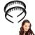 Unisex Headbands Teeth Comb Hairband 2 Pack Sports Hair Bands Plastic Toothed Hairbands Non-Slip Headbands for Women Men