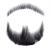 CliCling Human Hair Fake Face Beard and Mustache Black Costume Beard for Adults Men Realistic Makeup Lace Invisible False Beards
