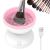 Mother's Day Gift Electric Makeup Brush Cleaner Newest Design, Luxiv Wash Makeup Brush Cleaner Machine Fit for All Size Brushes Automatic Spinner Machine, Painting Brush Cleaner White+Pink