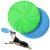 Nobleza Dog Frisbee 2 Pack Large Natural Rubber Frisbee Dog Toy Durable Dog Flying Disc Saucer Floating Lightweight Interactive Fetch Toy for Dogs Training Diameter 20 cm Blue & Green Two-color mixed