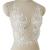3D Flower Embroidery Lace Trim White Sequin Bead Floral Embroidered Sew on Applique Patches for Bridal Wedding Dress Gown Bodice Costume Craft DIY, 1 Pairs (White)