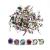 120Pcs Mini Brad Pearl Head Split Pins Round Paper Craft Fasteners Iron Brads for Paper Craft DIY Stamping Scrapbooking