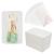 Temlum 100 Pcs Keychain Display Cards with Self-Sealing Bags 3'' x 4.7'' Keychain Cards Holder for Display Keyring Cards Jewelry Packaging Supplies (White)