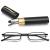 Magimodac men women reading glasses anti blue light glasses with prescription blue light filter metal reading aid narrow reading glasses with pensui black 2.5 dioptries
