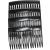 4 Pack of 7cm Plain French Side Hair Combs Slides Grips Clips Hair Accessories for Women Girls by Glitz4Girlz (Black)