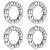 Jaceyon Bike Ball Crank Bearing Retainer 1/4" x 9 Balls 4 Pcs Bottom Bracket Bearings for Kids Schwin Bicycle, Crank Bearings Repair Accessories for Genesis Bike