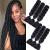 Braids Extensions Black Kanecalon Kunsthaar Hair Jumbo Braids Hair Extension 6 Packs 24inch Crochet Braids Hair Extensions for Art Hairs For Einning Black 1b