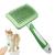 Cat brush pet brush self -cleaning plucking brush removes undercoat cat ridge dog brush cat brush shorthair to long hair Suitable gentle cats brush (green)