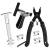 A AKRAF Bike Link Plier + Chain Breaker Splitter Tool + Chain Checker + 3 Pairs Bicycle Missing Links, Bike Link Opener Closer Plier Chain Cutter Connector Wear Indicator Tool (New Version)