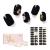 NAILOG Semi Cured Gel Nail Strips 34 pcs Salon-Quality Gel Nail Stickers Long Lasting Nail Wraps for Women with Soft Gel Finish Animal Print Geisha
