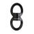 Fusion Climb Delta Swivel, Safest Rotational Device Hanging Accessory for Web Tree Swing, Therapy Swing, Aerial Dance, Swing Spinner Hanger, Rock Climbing, Hanging Hammocks (FP-8300-BLKBLK) Dual Oval Rings