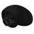 LULUSILK 100% Mulberry Silk Lined Sleep Cap Bonnet for Sleeping No More Frizzy Tangled Hair Stay On All Night Adjustable Silk Hair Wrap for Sleeping Black Pack of 1