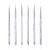 Sibba Water Activated Eyeliner Brush Applicators Eye Makeup Angled Fine Point Plastic Wands Halloween Cosmetic Tool Small Palette Liner Micro Thin Eyebrow Set Nail Art Painting Pen (6 Pcs Transparent) 6 Pieces Transparent