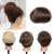 Updo Hairpiece Hepburn Hair Bun Scrunchie Hair Extension Wavy Hair Ribbon Fashion Bridal Hair Chignons Wig Drawstring Ponytail Extension - Medium Brown