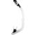 Cressi Youth Dry-Top Snorkel | Splash-Guard and Closing Valve on Top, Silicone Mouthpiece, Quick-Release Keeper | Designed in Italy Clear/Black