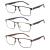 CRGATV 3-Pack Reading Glasses for Men Blue Light Filtering Full Frame Metal Readers Anti Uv/Eye Strain/Glare (+2.5 Magnification Strength) 3 Pacx Mix Colors 2.5 Magnification