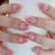 24 pieces of nails to stick out brief almond pink color gradient french press on nails full cover artificial nails with nail glue sticker oval acrylic fingernails for gluing for women & girls nail art oval rosa