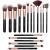 AMMIY 18pcs Premium Makeup Brush Set Face and Eye Art Brush for Foundation Powder Concealers Blush and Eye Shadow
